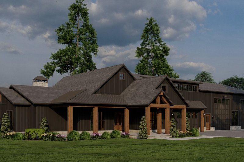 Dream House Plan - Exterior - Front Elevation 3 for Farmhouse House Plan #923-370 - 4 bed, 2.5 bath