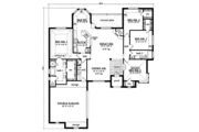 European Style House Plan - 4 Beds 2 Baths 2195 Sq/Ft Plan #42-261 