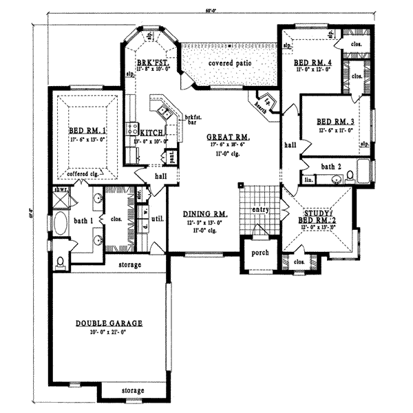 European Floor Plan - Main Floor Plan #42-261