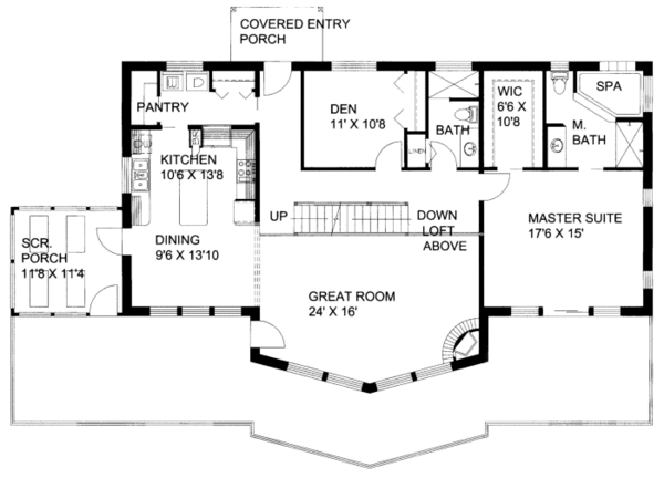 Craftsman Floor Plan - Main Floor Plan #117-650