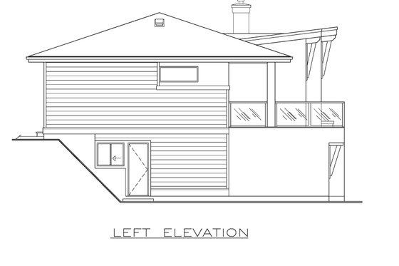 Exterior - Other Elevation 1 for Contemporary House Plan #1100-26 - 4 bed, 2 bath