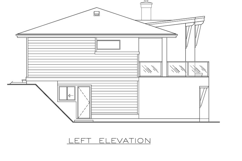 Architectural House Design - Exterior - Other Elevation 1 for Contemporary House Plan #1100-26 - 4 bed, 2 bath