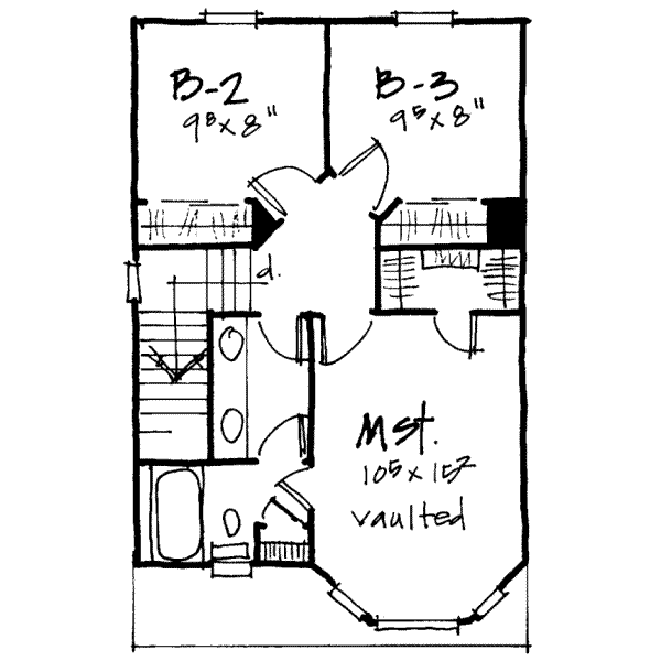 Cottage Floor Plan - Upper Floor Plan #308-193