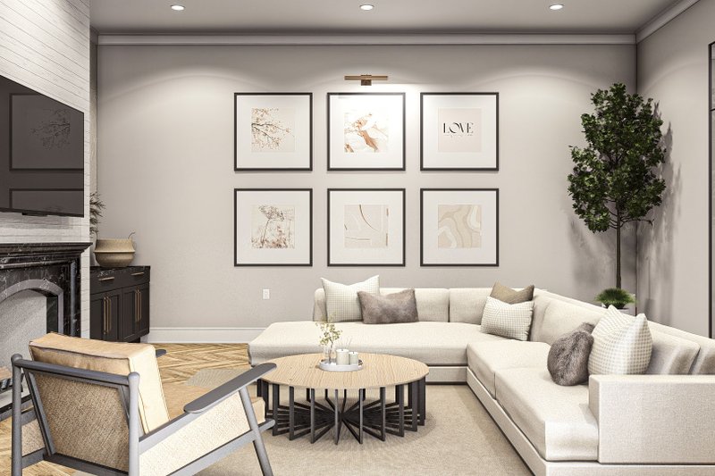 Dream House Plan - Interior - Family Room 1 for Modern House Plan #455-509 - 3 bed, 2.5 bath