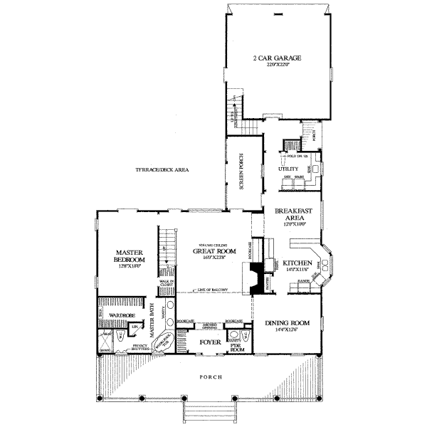 Country Floor Plan - Main Floor Plan #137-191