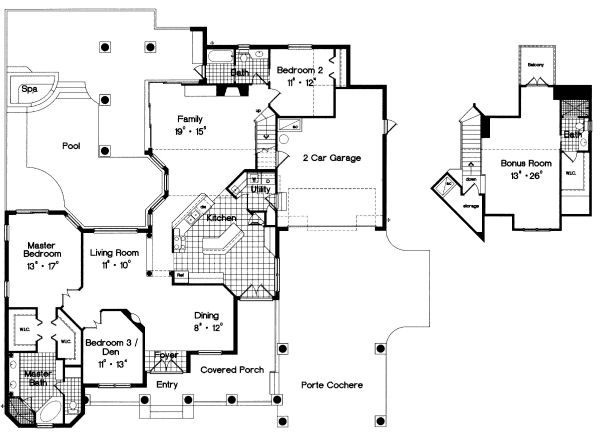 European Floor Plan - Main Floor Plan #417-322