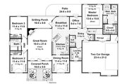 Ranch Style House Plan - 3 Beds 2.5 Baths 1992 Sq/Ft Plan #21-240 