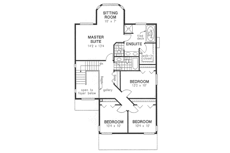 House Plan Design - Floor Plan - Upper Floor for Traditional House Plan #18-4259 - 4 bed, 2.5 bath