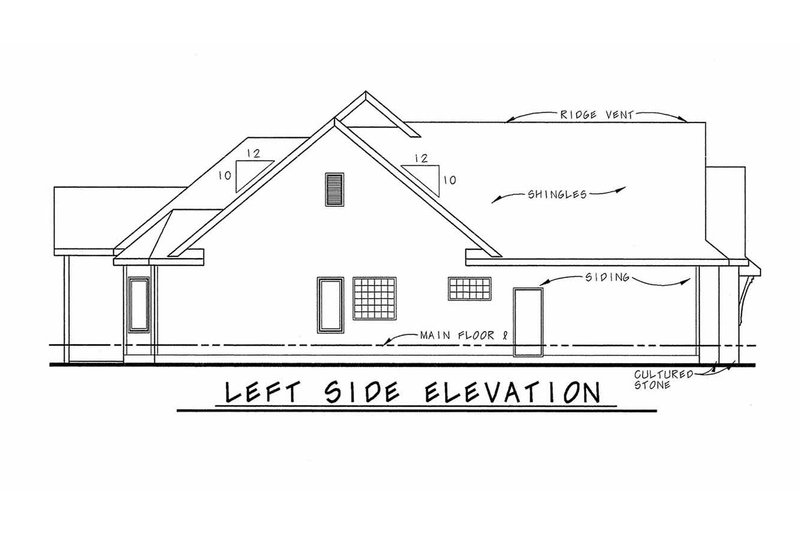 Home Plan - Left Side Elevation