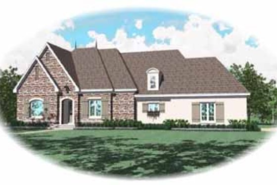 Exterior - Front Elevation for Traditional House Plan #81-365 - 3 bed, 3 bath