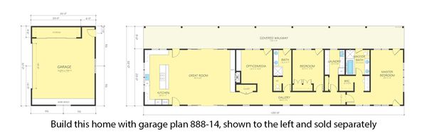 Home Plan - Ranch Floor Plan - Other Floor Plan #888-16