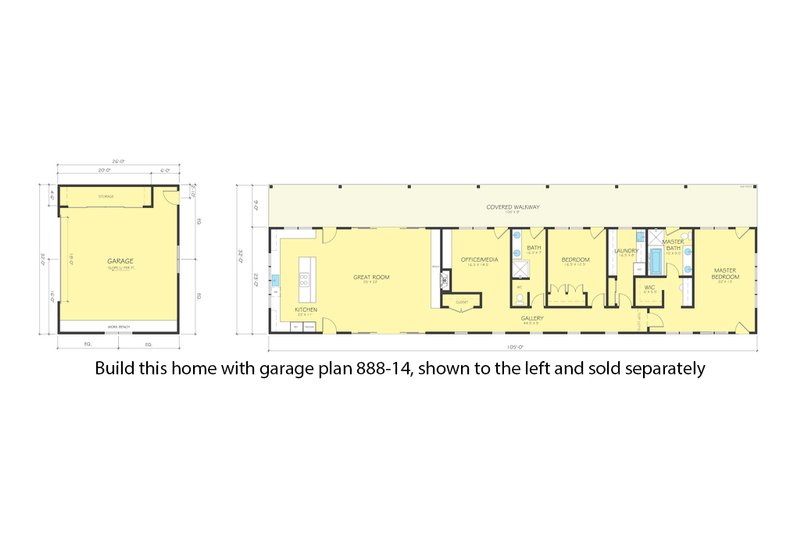 Dream House Plan - Ranch Floor Plan - Other Floor Plan #888-16