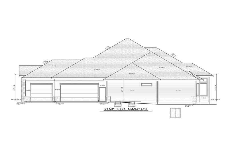 House Plan Design - Exterior - Other Elevation 1 for Traditional House Plan #20-2530 - 4 bed, 4.5 bath