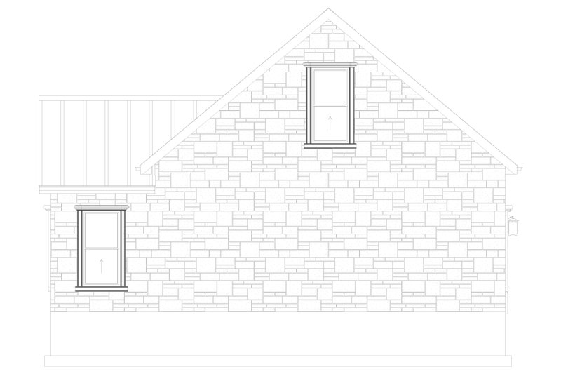 House Blueprint - Exterior - Rear Elevation 2 for Traditional House Plan #1060-484, 1.5 bath