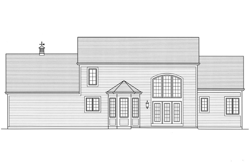 Home Plan - Exterior - Rear Elevation for Country House Plan #46-428 - 4 bed, 3.5 bath