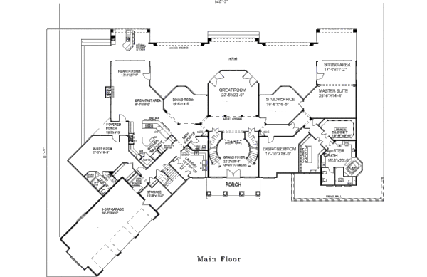Traditional Floor Plan - Main Floor Plan #17-2346