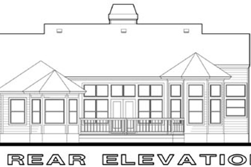 Home Plan - Exterior - Rear Elevation for Cottage House Plan #120-146 - 3 bed, 2 bath