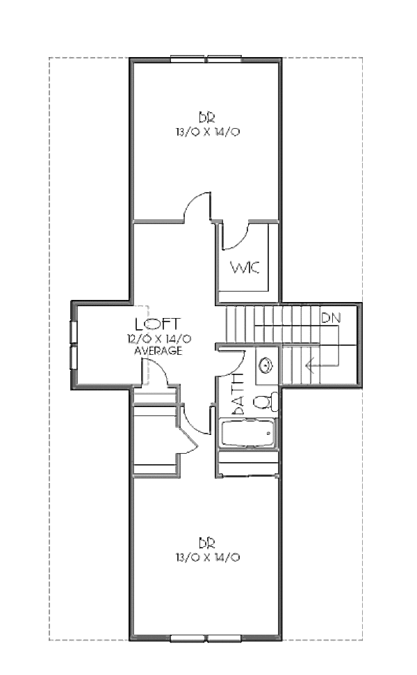 Craftsman Floor Plan - Upper Floor Plan #423-29