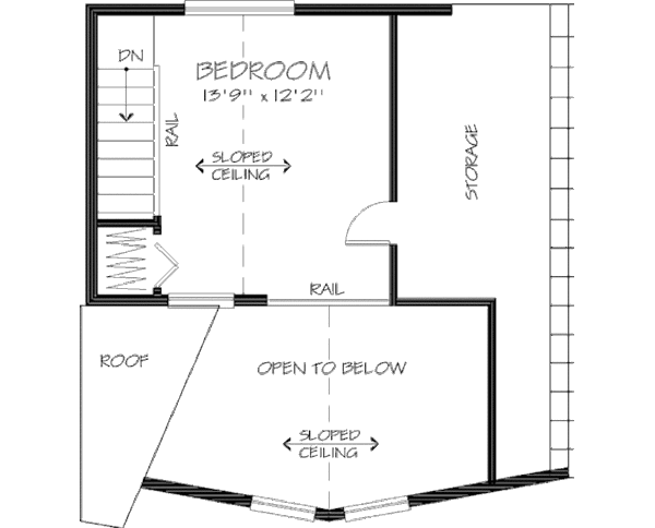Cottage Floor Plan - Upper Floor Plan #320-409
