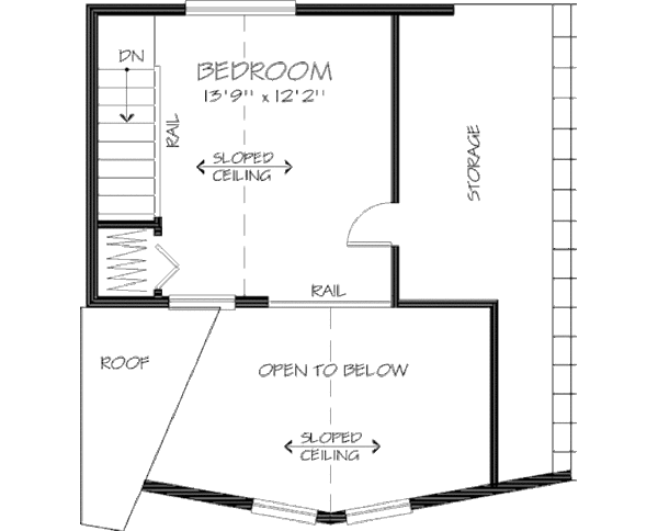 House Blueprint - Cottage Floor Plan - Upper Floor Plan #320-409