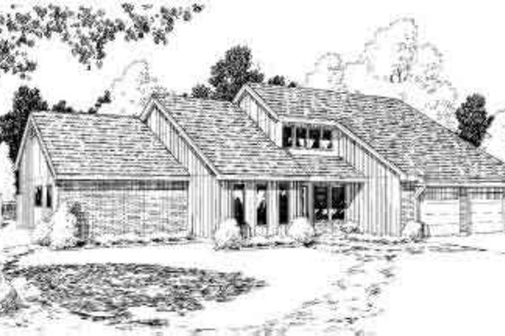 Exterior - Front Elevation for Contemporary House Plan #312-126 - 4 bed, 2.5 bath
