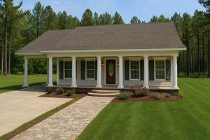 Country Exterior - Front Elevation Plan #44-160