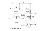 European Style House Plan - 4 Beds 3 Baths 2540 Sq/Ft Plan #129-118 