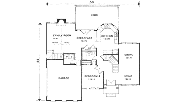 Home Plan - European Floor Plan - Main Floor Plan #129-118