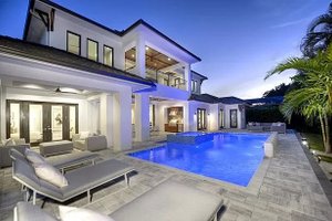 Exterior - Rear Elevation for Modern House Plan #548-58 - 5 bed, 4.5 bath