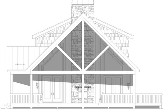 Exterior - Other Elevation 1 for Farmhouse House Plan #932-1099 - 3 bed, 2.5 bath