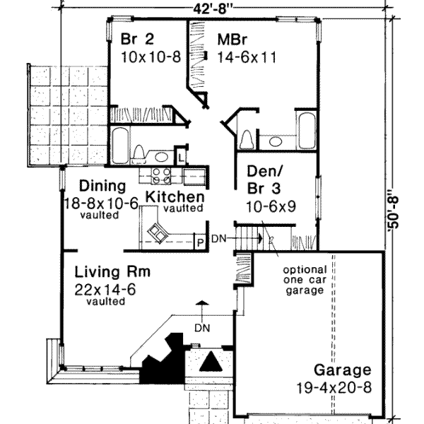Traditional Floor Plan - Main Floor Plan #320-129