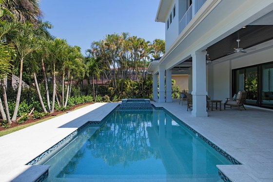 Exterior - Rear Elevation for Beach House Plan #548-51 - 4 bed, 5 bath