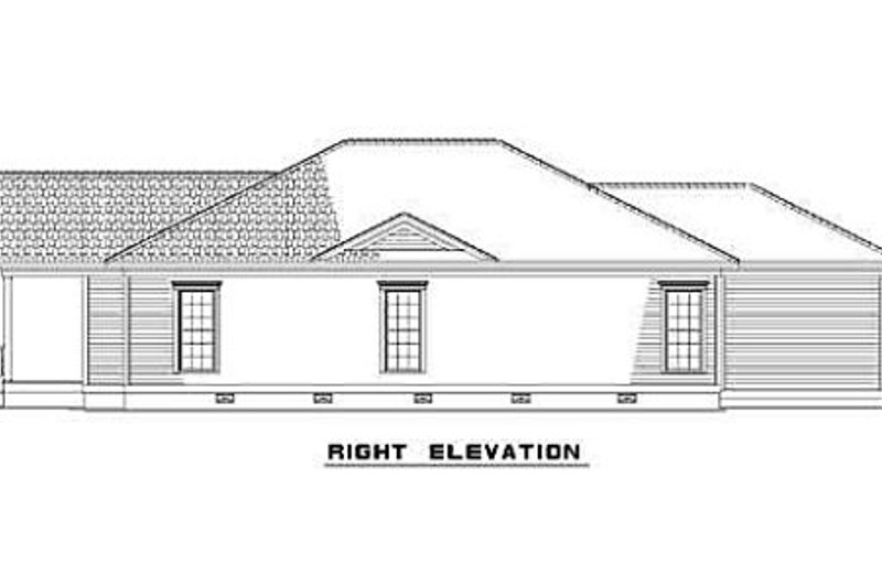Architectural House Design - Exterior - Other Elevation 1 for Country House Plan #17-1053 - 3 bed, 2 bath