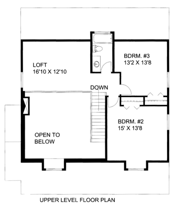 Cabin Floor Plan - Upper Floor Plan #117-644
