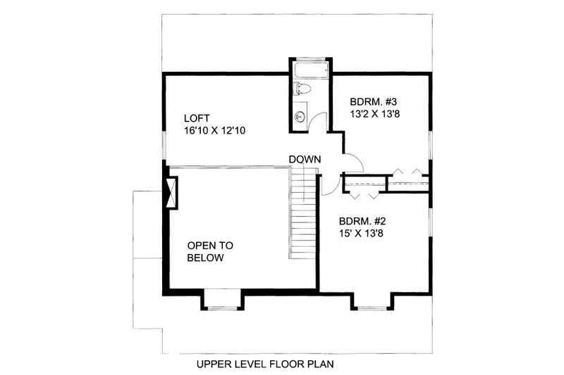 Dream House Plan - Floor Plan - Upper Floor for Cabin House Plan #117-644 - 3 bed, 2.5 bath