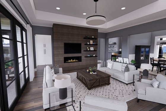 Interior - Family Room 3 for Farmhouse House Plan #51-1222 - 4 bed, 3.5 bath