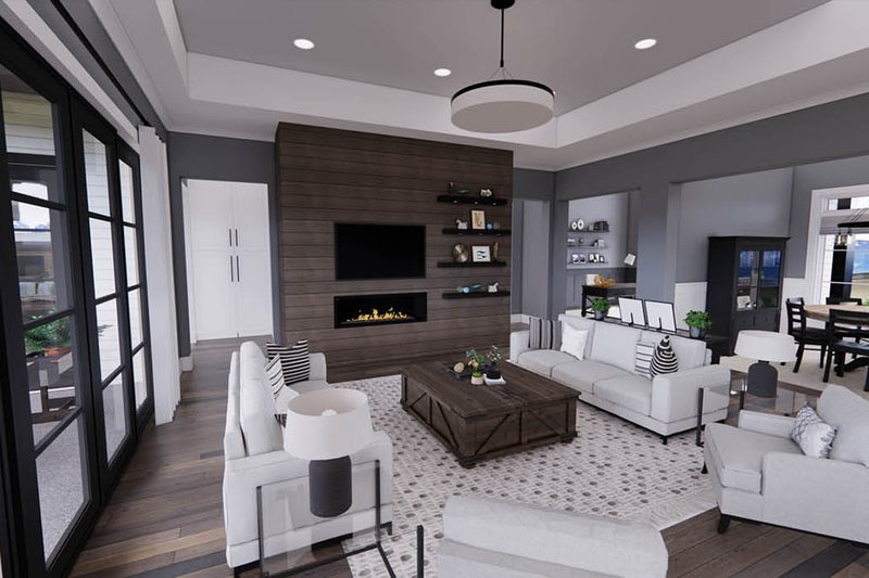 House Design - Interior - Family Room 3 for Farmhouse House Plan #51-1222 - 4 bed, 3.5 bath
