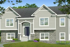Exterior - Front Elevation 3 for Contemporary House Plan #1010-203 - 3 bed, 2.5 bath