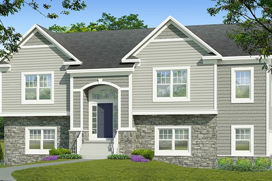 Exterior - Front Elevation 3 for Contemporary House Plan #1010-203 - 3 bed, 2.5 bath