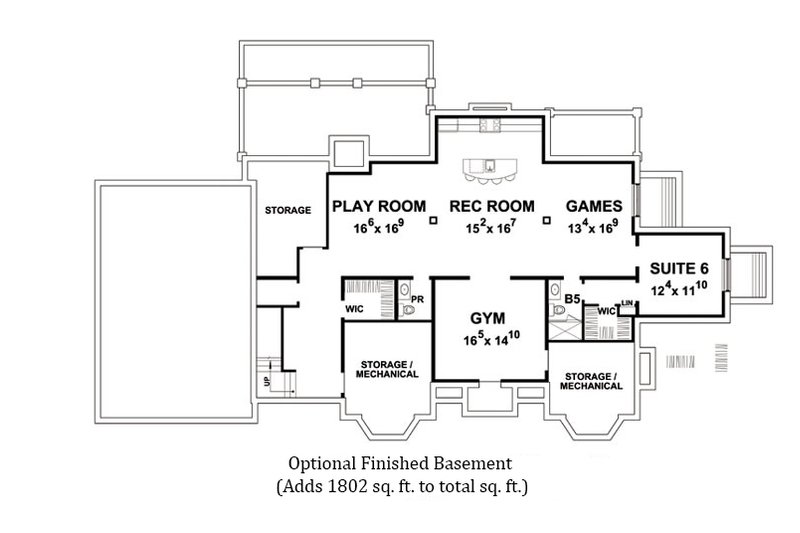 Home Plan - Optional Finished Basement
