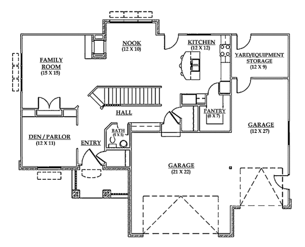 Dream House Plan - Country Floor Plan - Main Floor Plan #945-35