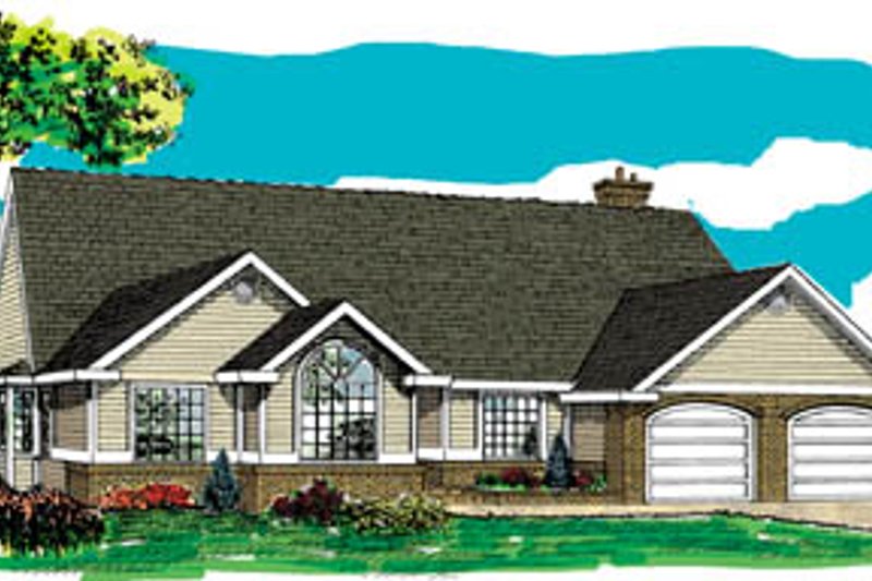 Traditional Style House Plan - 3 Beds 2.5 Baths 2035 Sq/Ft Plan #47-475