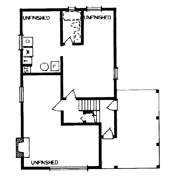 Traditional Floor Plan - Lower Floor Plan #47-123