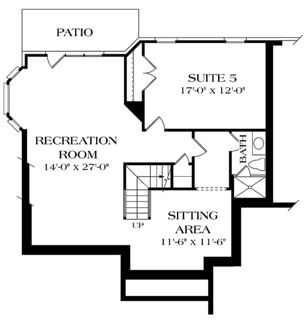 Dream House Plan - Traditional Floor Plan - Lower Floor Plan #453-154