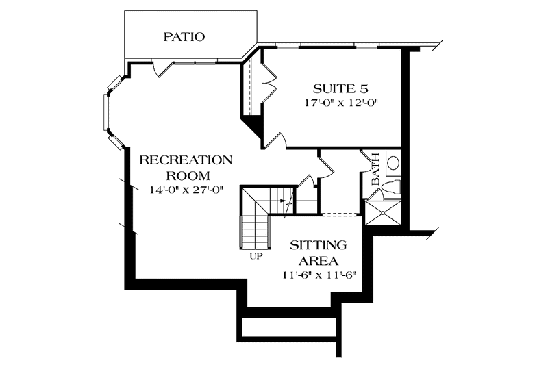 Dream House Plan - Floor Plan - Lower Floor for Traditional House Plan #453-154 - 4 bed, 3.5 bath