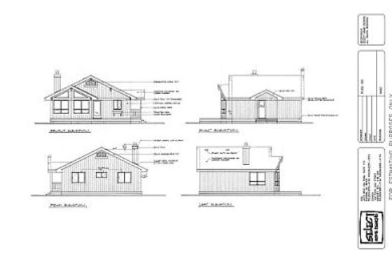 Exterior - Rear Elevation House Plan #47-116 - 2 bed, 1 bath