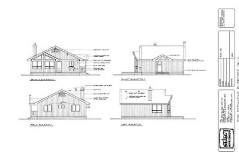 Architectural House Design - Exterior - Rear Elevation House Plan #47-116 - 2 bed, 1 bath