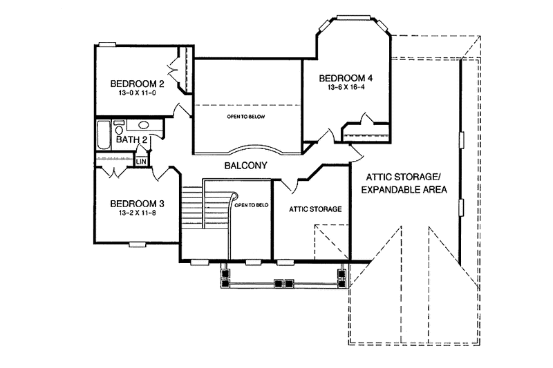 Home Plan - Floor Plan - Upper Floor for Country House Plan #952-110 - 4 bed, 2.5 bath