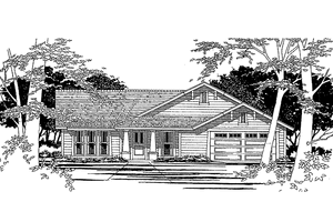 Architectural House Design - Craftsman Exterior - Front Elevation Plan #472-277