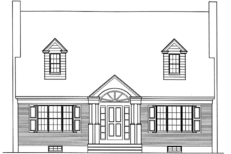 Architectural House Design - Colonial Exterior - Front Elevation Plan #1051-18